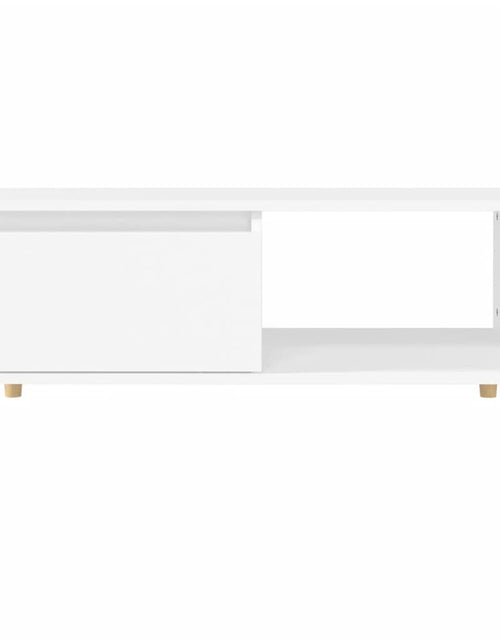 Загрузите изображение в средство просмотра галереи, Măsuță de cafea, alb, 90x50x36,5 cm, lemn prelucrat Lando - Lando
