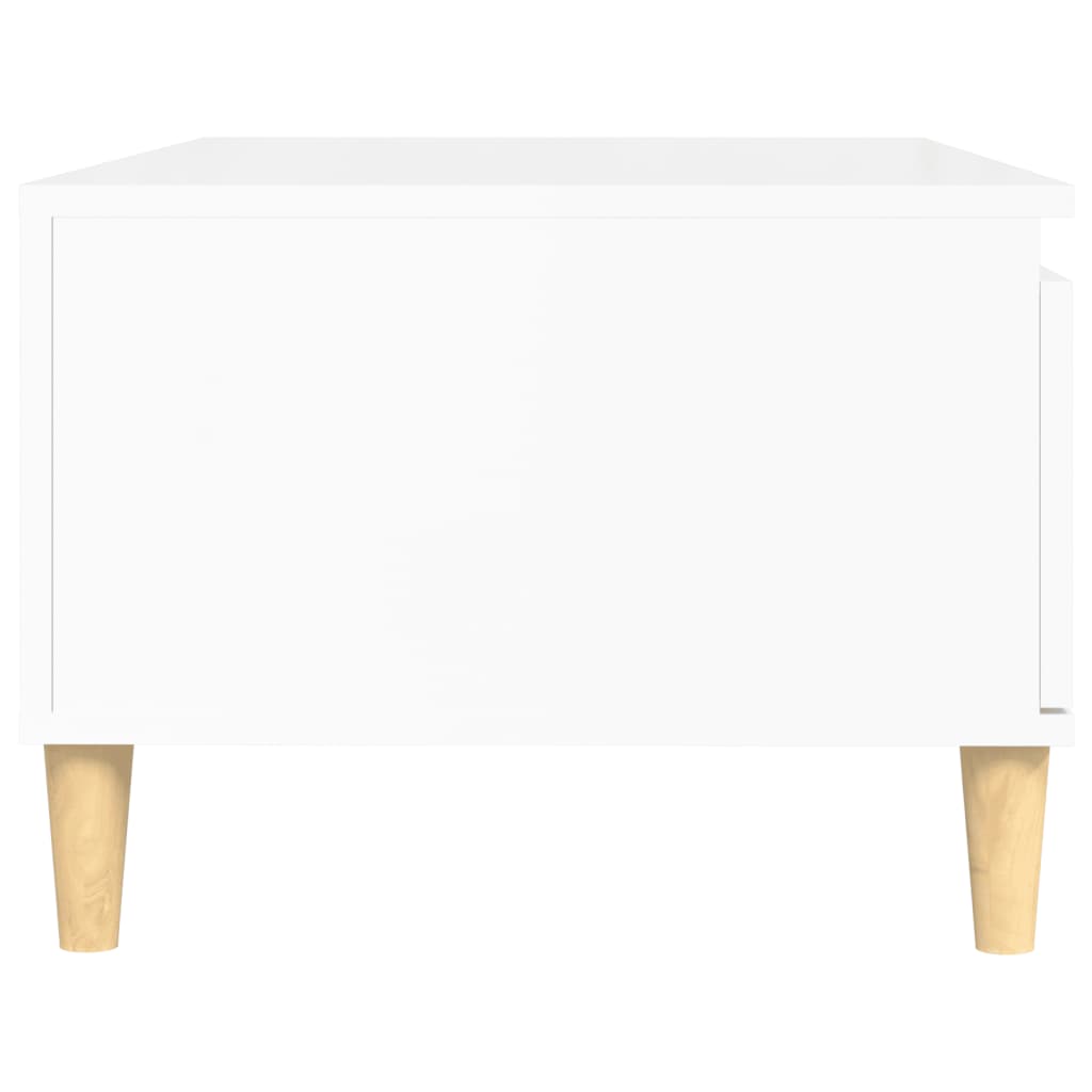 Măsuță de cafea, alb extralucios, 90x50x36,5 cm, lemn compozit Lando - Lando
