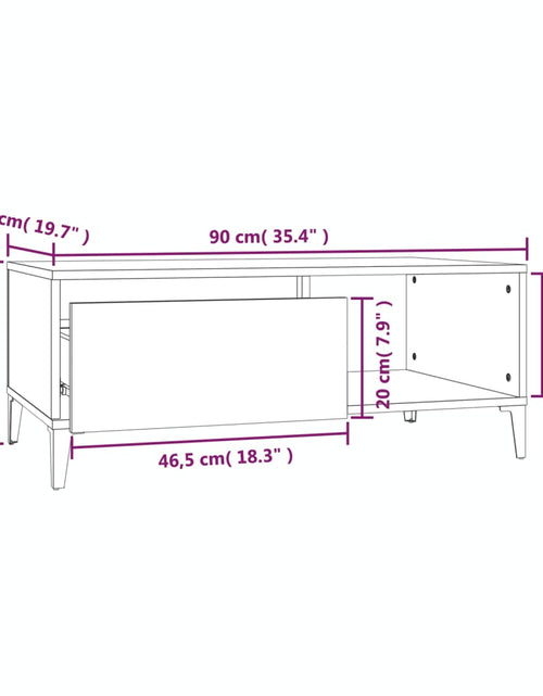 Загрузите изображение в средство просмотра галереи, Măsuță de cafea, stejar sonoma, 90x50x36,5 cm, lemn prelucrat Lando - Lando
