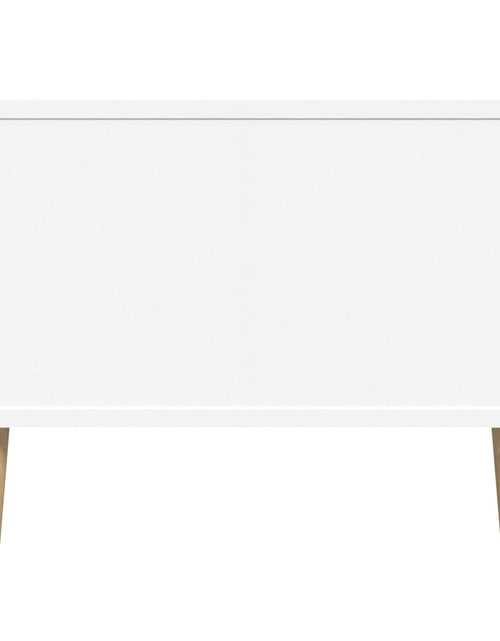Загрузите изображение в средство просмотра галереи, Măsuță de cafea, alb, 90x50x36,5 cm, lemn prelucrat Lando - Lando
