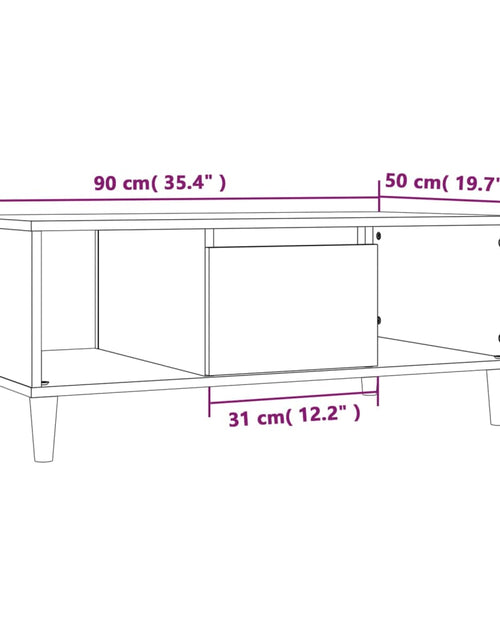 Загрузите изображение в средство просмотра галереи, Măsuță de cafea, stejar sonoma, 90x50x36,5 cm, lemn prelucrat Lando - Lando
