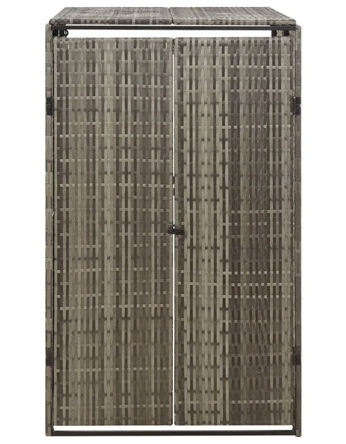 Încărcați imaginea în vizualizatorul Galerie, Magazie de pubelă cu roți, gri, 70x80x117 cm, poliratan Lando - Lando
