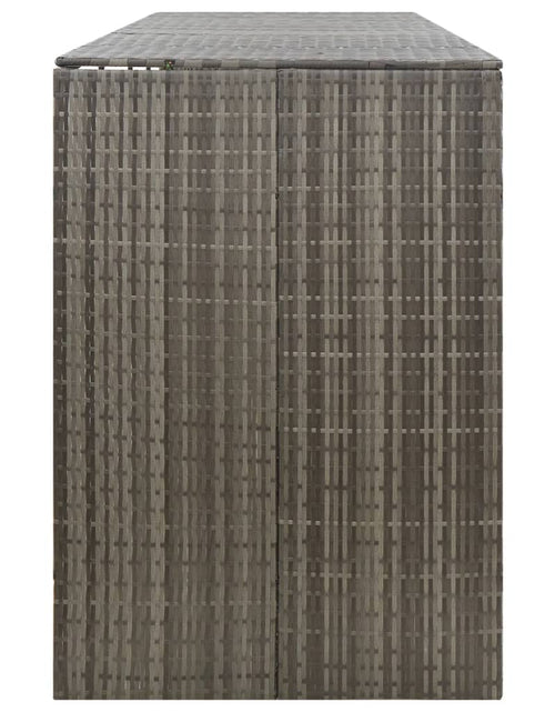 Încărcați imaginea în vizualizatorul Galerie, Magazie de pubele cvadruplă, gri, 274x80x117 cm, poliratan - Lando
