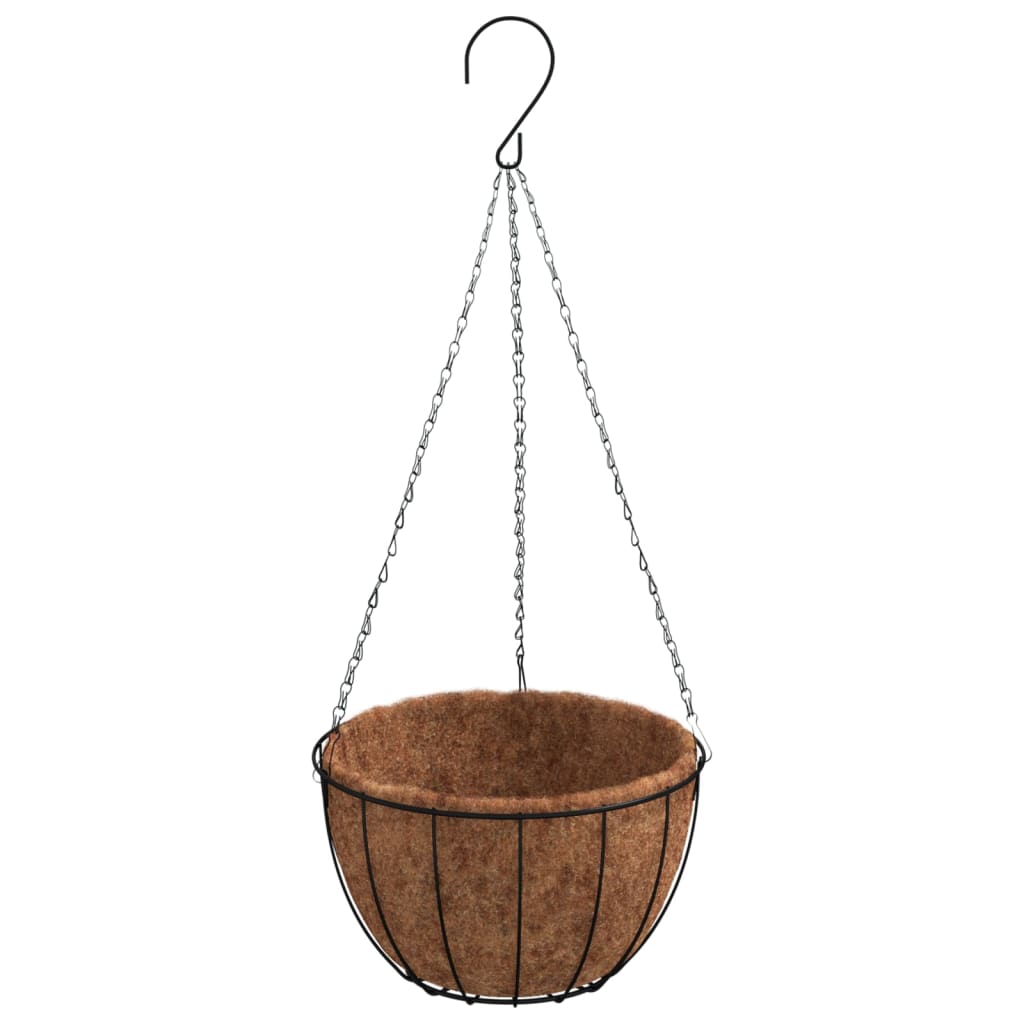 Jardiniere suspendate căptușeală cocos 4 buc. Ø 30x52cm oțel - Lando