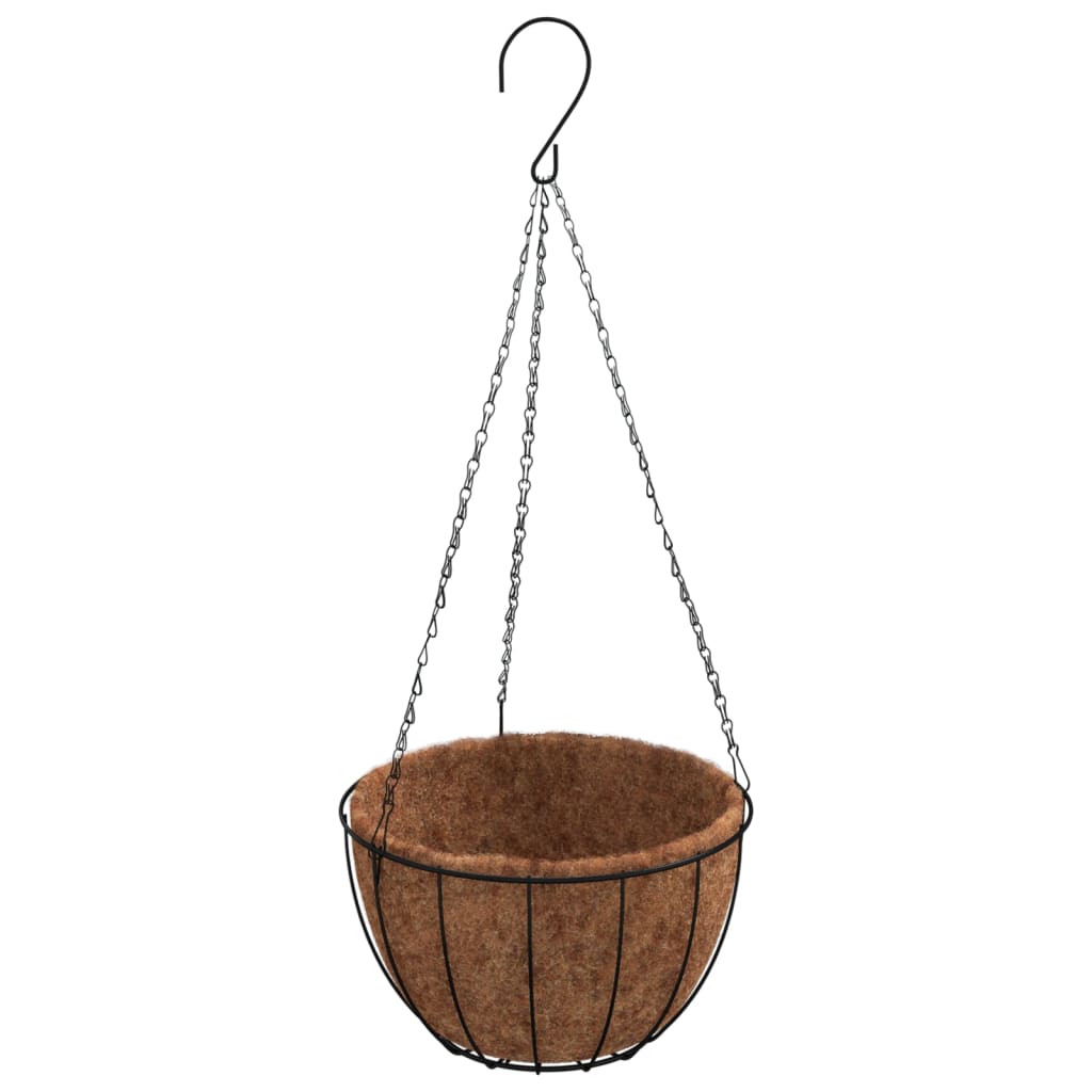 Jardiniere suspendate căptușeală cocos 4 buc. Ø 30x52cm oțel - Lando