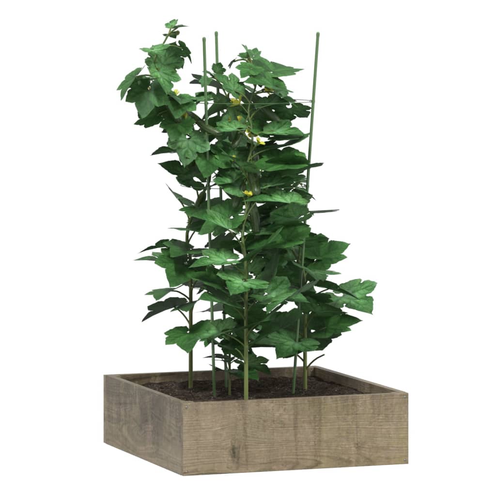 Suport plante de grădină cu 3 inele, 5 buc, verde, 45 cm,