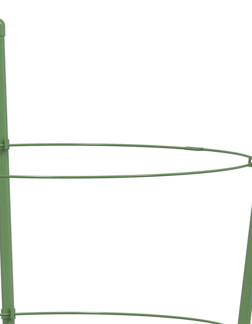 Încărcați imaginea în vizualizatorul Galerie, Suport plante de grădină cu 4 inele, 5 buc, verde, 45 cm, oțel - Lando
