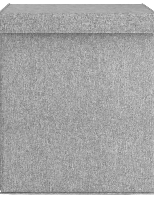 Загрузите изображение в средство просмотра галереи, Coș de rufe pliabil, gri, 51x34,5x59 cm, imitație de pânză Lando - Lando
