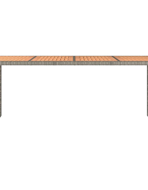 Загрузите изображение в средство просмотра галереи, Masă grădină blat din lemn, gri, poliratan/ lemn masiv acacia - Lando
