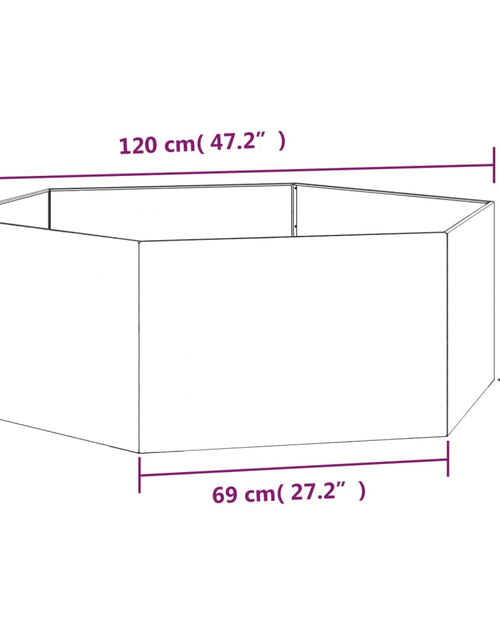 Încărcați imaginea în vizualizatorul Galerie, Jardinieră, ruginiu, 120x120x45 cm, oțel corten Lando - Lando
