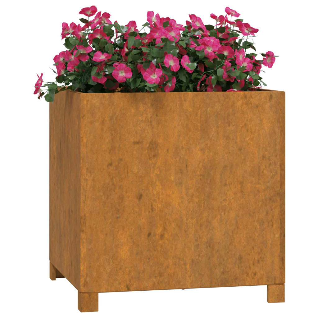 Jardiniere cu picioare 2 buc. ruginiu 49x47x50 cm oțel corten Lando - Lando