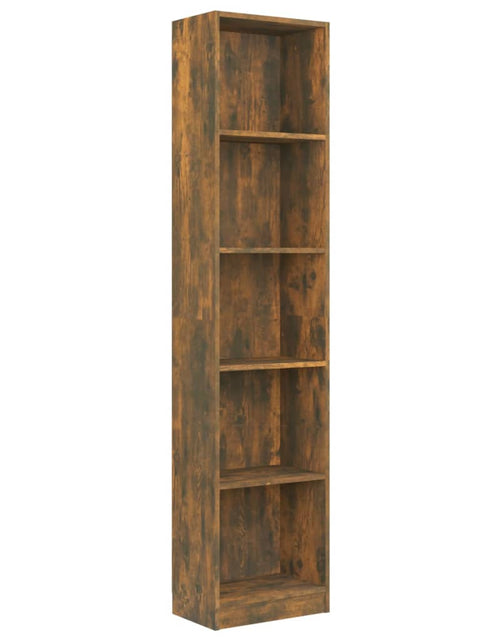 Загрузите изображение в средство просмотра галереи, Bibliotecă 5 niveluri stejar fumuriu 40x24x175 cm lemn compozit Lando - Lando
