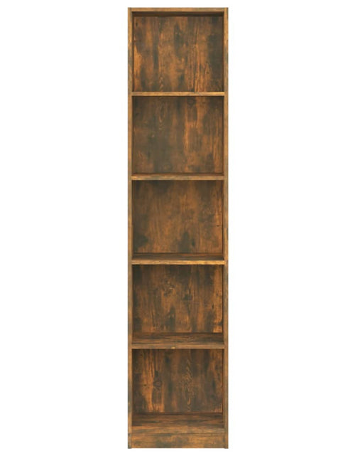 Încărcați imaginea în vizualizatorul Galerie, Bibliotecă 5 niveluri stejar fumuriu 40x24x175 cm lemn compozit Lando - Lando
