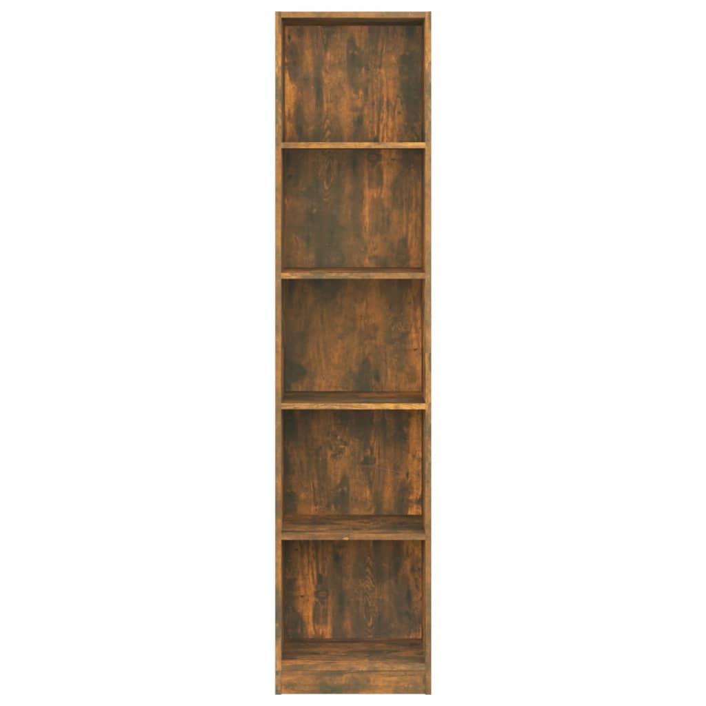 Bibliotecă 5 niveluri stejar fumuriu 40x24x175 cm lemn compozit Lando - Lando