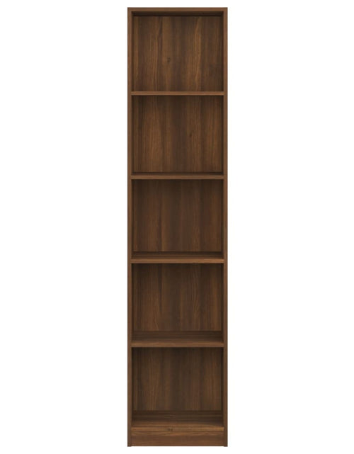 Încărcați imaginea în vizualizatorul Galerie, Bibliotecă 5 niveluri stejar maro 40x24x175 cm lemn compozit Lando - Lando
