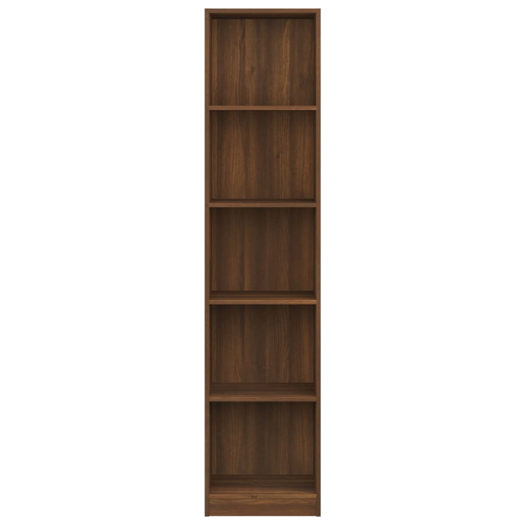 Bibliotecă 5 niveluri stejar maro 40x24x175 cm lemn compozit Lando - Lando