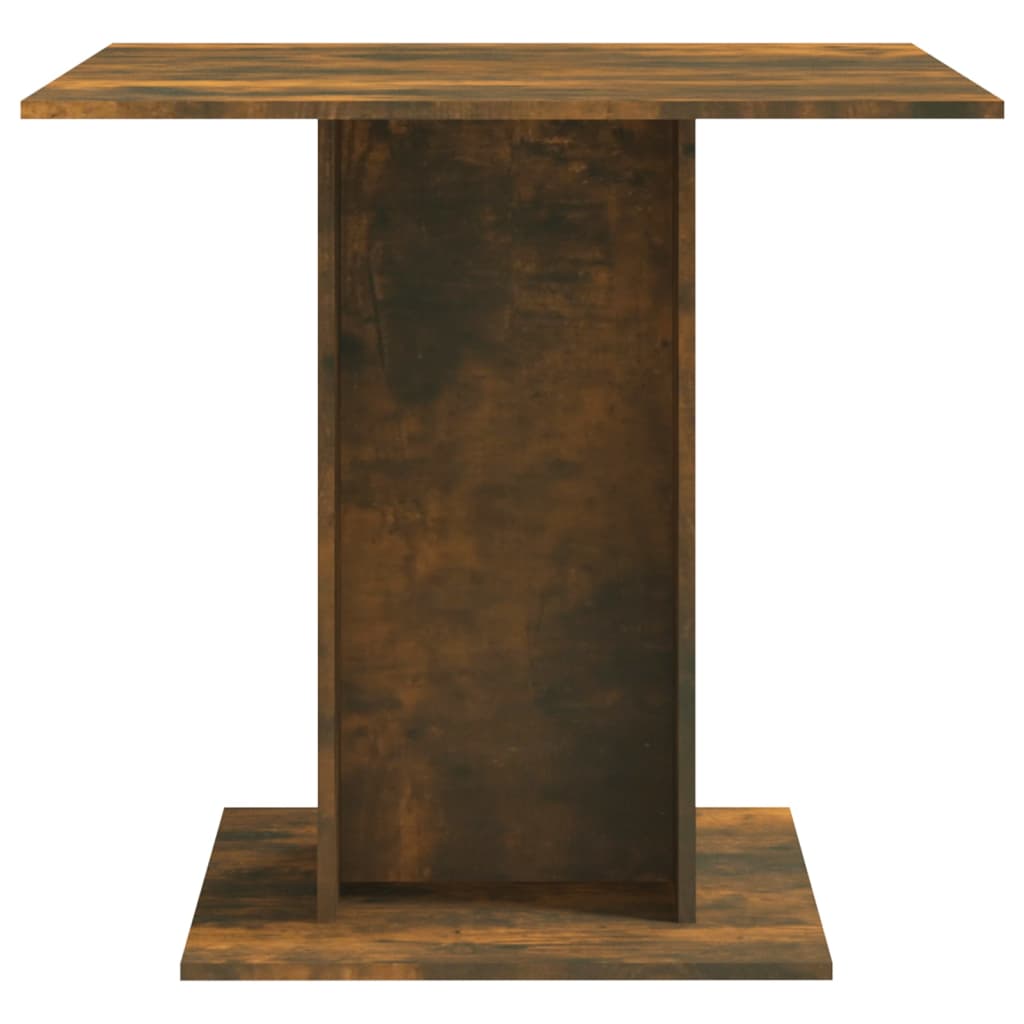 Masă de bucătărie, stejar fumuriu, 80x80x75 cm, lemn prelucrat - Lando