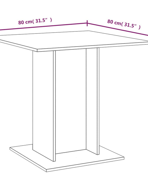 Încărcați imaginea în vizualizatorul Galerie, Masă de bucătărie, stejar fumuriu, 80x80x75 cm, lemn prelucrat - Lando
