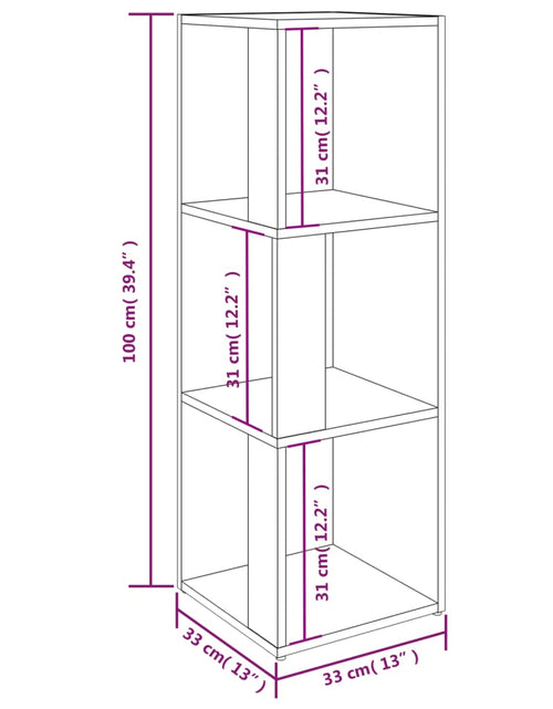 Încărcați imaginea în vizualizatorul Galerie, Dulap colțar, stejar maro, 33x33x100 cm, lemn compozit - Lando
