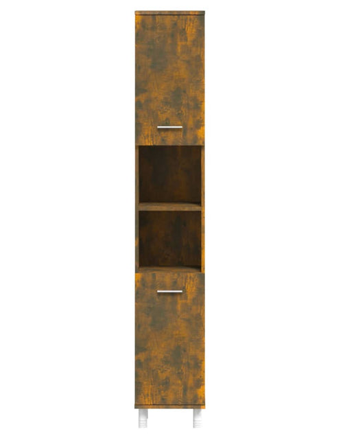 Încărcați imaginea în vizualizatorul Galerie, Dulap de baie, stejar fumuriu, 30x30x179 cm, lemn prelucrat - Lando
