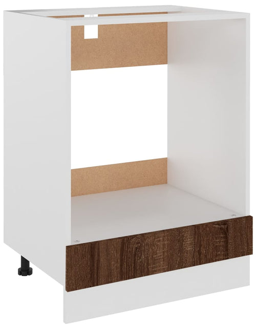 Загрузите изображение в средство просмотра галереи, Dulap pentru cuptor, stejar maro, 60x46x81,5 cm, lemn compozit - Lando

