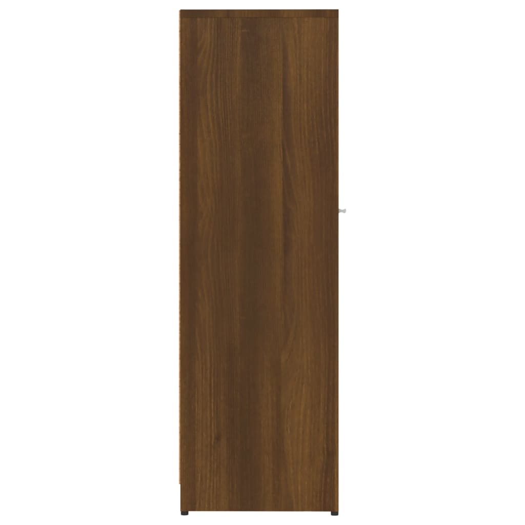 Dulap de baie, stejar maro, 30x30x95 cm, lemn compozit - Lando
