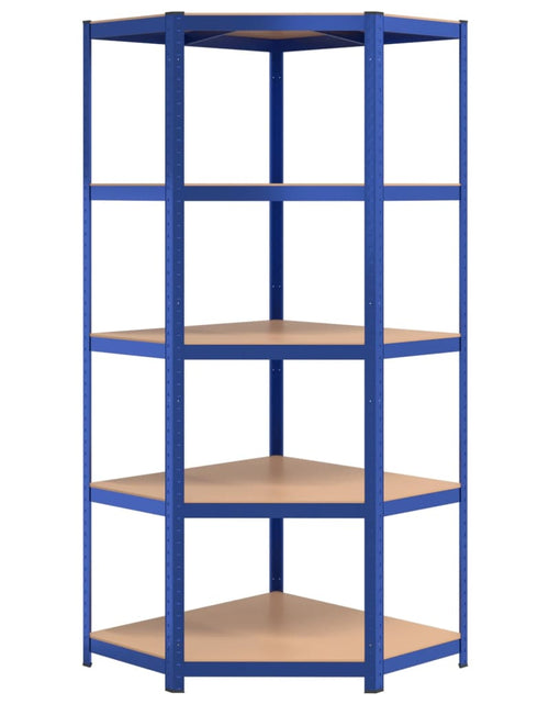 Încărcați imaginea în vizualizatorul Galerie, Rafturi de depozitare cu 5 niveluri, 3 buc., albastru oțel/lemn - Lando
