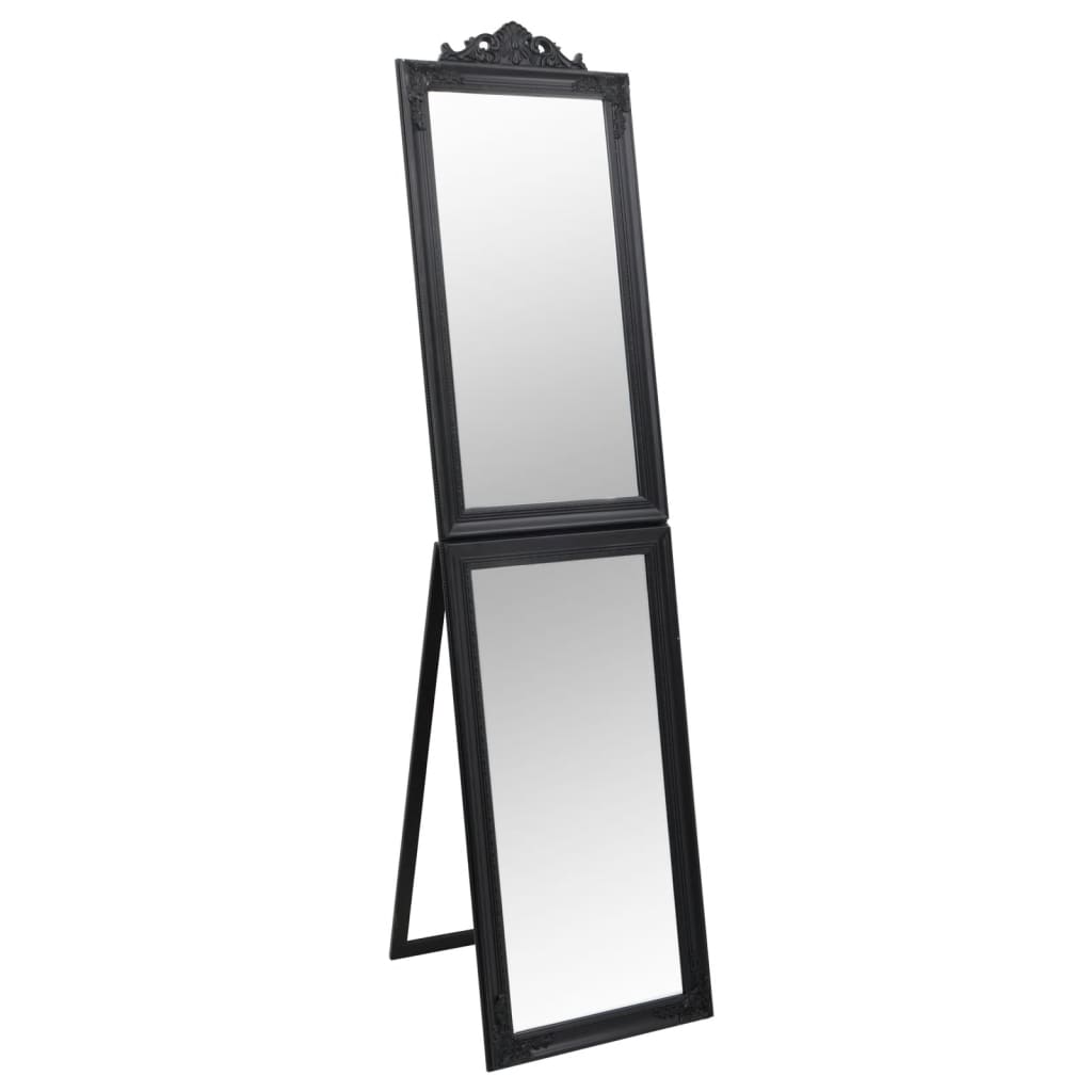 Oglindă de sine stătătoare, negru, 40x160 cm Lando - Lando