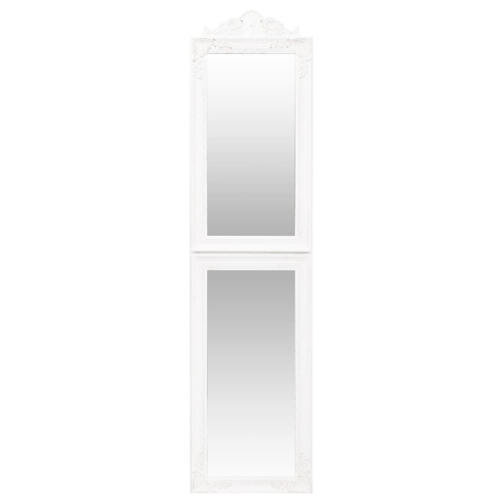 Oglindă de sine stătătoare, alb, 45x180 cm Lando - Lando