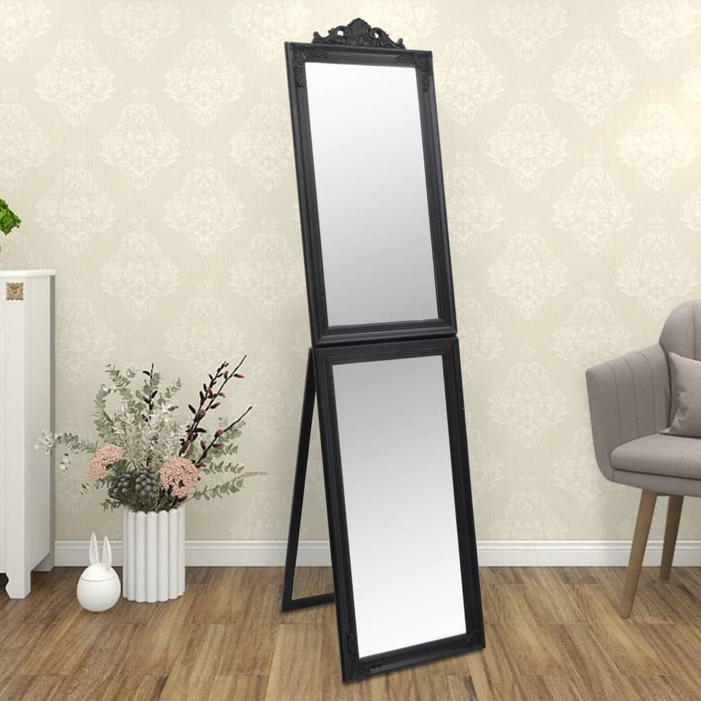 Oglindă de sine stătătoare, negru, 45x180 cm Lando - Lando