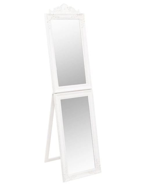 Încărcați imaginea în vizualizatorul Galerie, Oglindă de sine stătătoare, alb, 50x200 cm Lando - Lando

