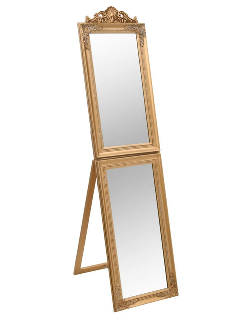 Încărcați imaginea în vizualizatorul Galerie, Oglindă de sine stătătoare, auriu, 50x200 cm Lando - Lando
