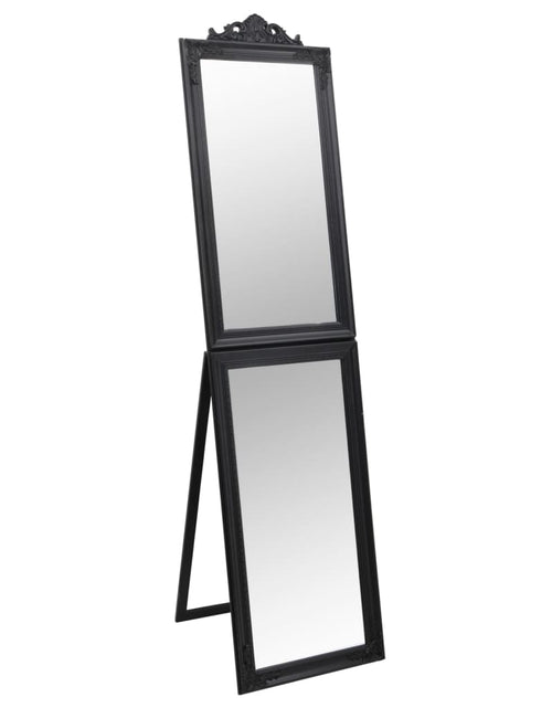 Încărcați imaginea în vizualizatorul Galerie, Oglindă de sine stătătoare, negru, 50x200 cm Lando - Lando
