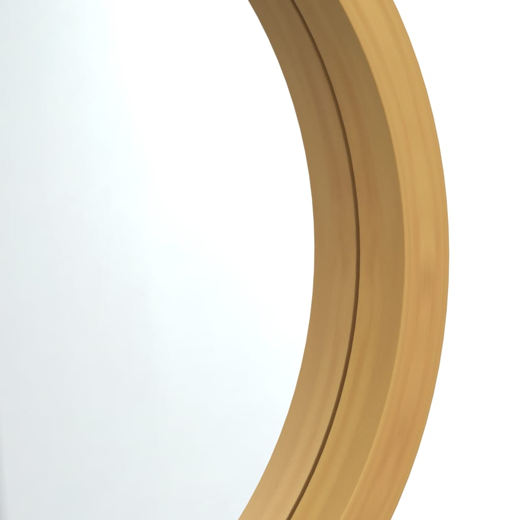 Oglindă de perete cu o curea, auriu, Ø 45 cm Lando - Lando