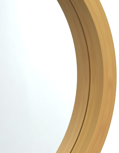Încărcați imaginea în vizualizatorul Galerie, Oglindă de perete cu o curea, auriu, Ø 55 cm Lando - Lando
