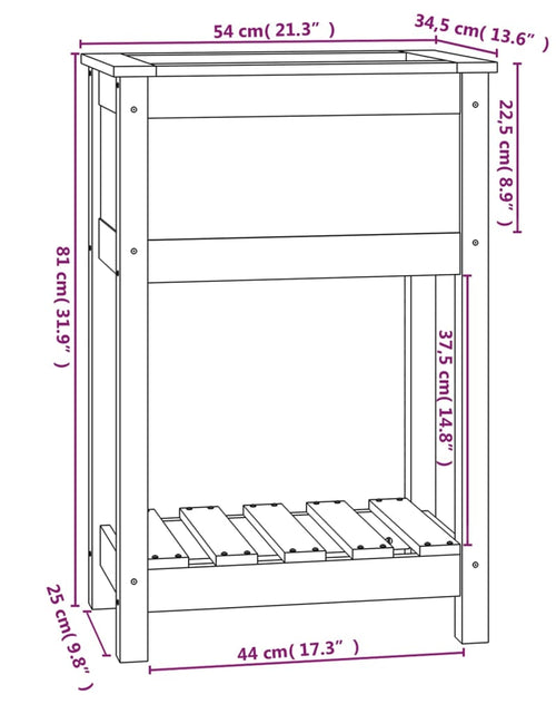 Загрузите изображение в средство просмотра галереи, Jardinieră cu raft, alb, 54x34,5x81 cm, lemn masiv de pin Lando - Lando
