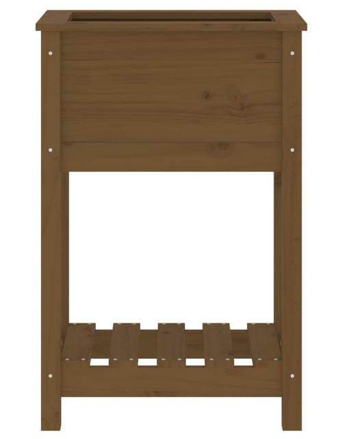 Загрузите изображение в средство просмотра галереи, Jardinieră cu raft, maro miere, 54x34,5x81 cm, lemn masiv pin Lando - Lando

