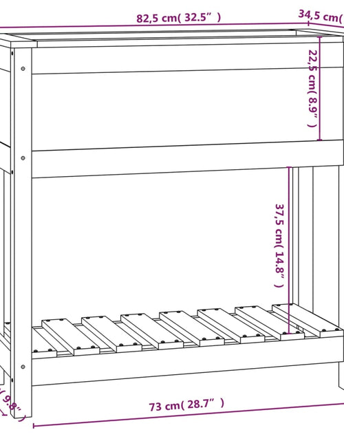 Încărcați imaginea în vizualizatorul Galerie, Jardinieră cu raft, 82,5x34,5x81 cm, lemn masiv de pin - Lando

