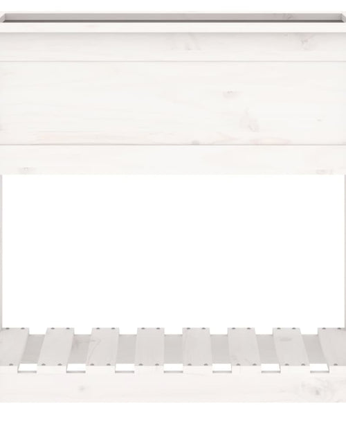 Încărcați imaginea în vizualizatorul Galerie, Jardinieră cu raft, alb, 82,5x34,5x81 cm, lemn masiv de pin Lando - Lando
