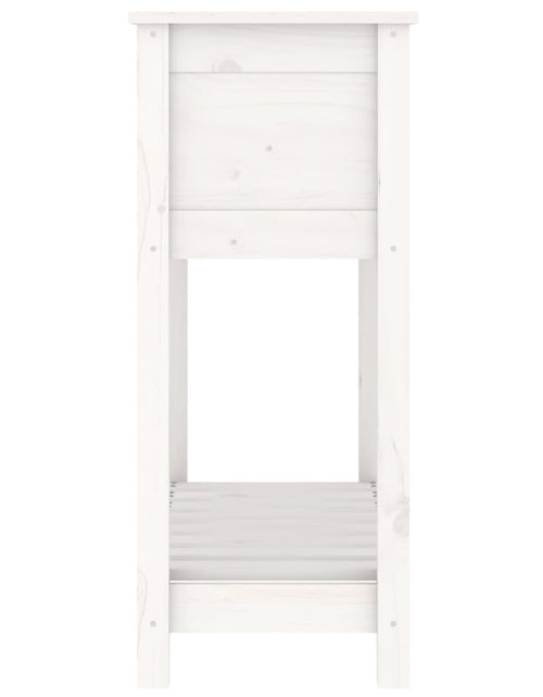 Загрузите изображение в средство просмотра галереи, Jardinieră cu raft, alb, 82,5x34,5x81 cm, lemn masiv de pin Lando - Lando
