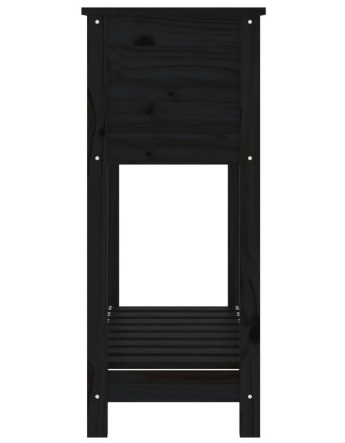 Загрузите изображение в средство просмотра галереи, Jardinieră cu raft, negru, 82,5x34,5x81 cm, lemn masiv de pin Lando - Lando
