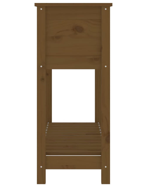 Загрузите изображение в средство просмотра галереи, Jardinieră cu raft maro miere 111,5x34,5x81 cm lemn masiv pin Lando - Lando
