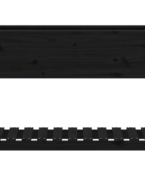 Загрузите изображение в средство просмотра галереи, Jardinieră cu raft, negru, 111,5x34,5x81 cm, lemn masiv de pin Lando - Lando
