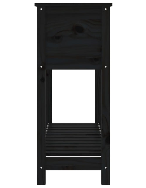 Загрузите изображение в средство просмотра галереи, Jardinieră cu raft, negru, 111,5x34,5x81 cm, lemn masiv de pin Lando - Lando
