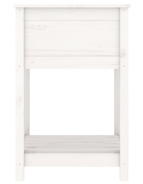 Загрузите изображение в средство просмотра галереи, Jardinieră cu raft, alb, 54x54x81 cm, lemn masiv de pin Lando - Lando
