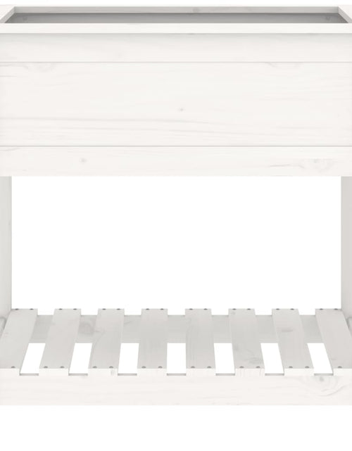 Загрузите изображение в средство просмотра галереи, Jardinieră cu raft, alb, 82,5x54x81 cm, lemn masiv de pin Lando - Lando

