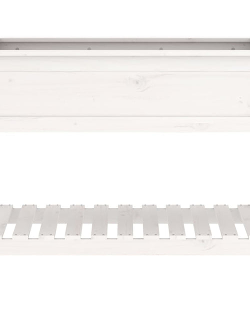 Загрузите изображение в средство просмотра галереи, Jardinieră cu raft, alb, 111,5x54x81 cm, lemn masiv de pin Lando - Lando
