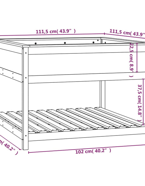 Încărcați imaginea în vizualizatorul Galerie, Jardinieră cu raft maro miere 111,5x111,5x81 cm lemn masiv pin Lando - Lando
