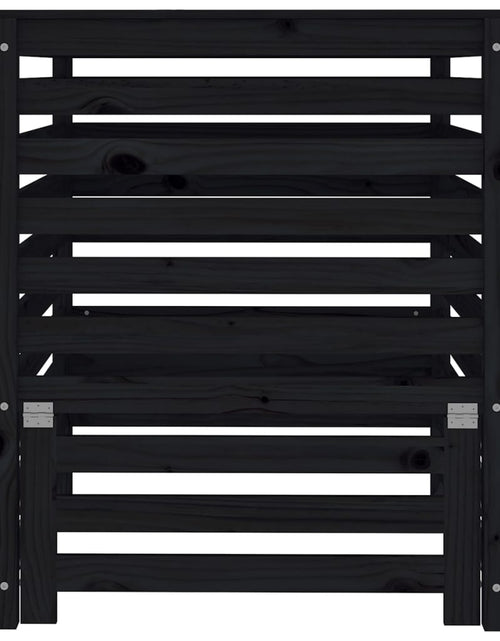 Încărcați imaginea în vizualizatorul Galerie, Compostor, negru, 82,5x82,5x99,5 cm, lemn masiv de pin Lando - Lando

