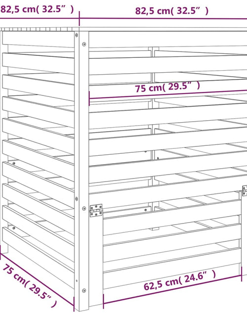 Încărcați imaginea în vizualizatorul Galerie, Compostor, negru, 82,5x82,5x99,5 cm, lemn masiv de pin Lando - Lando
